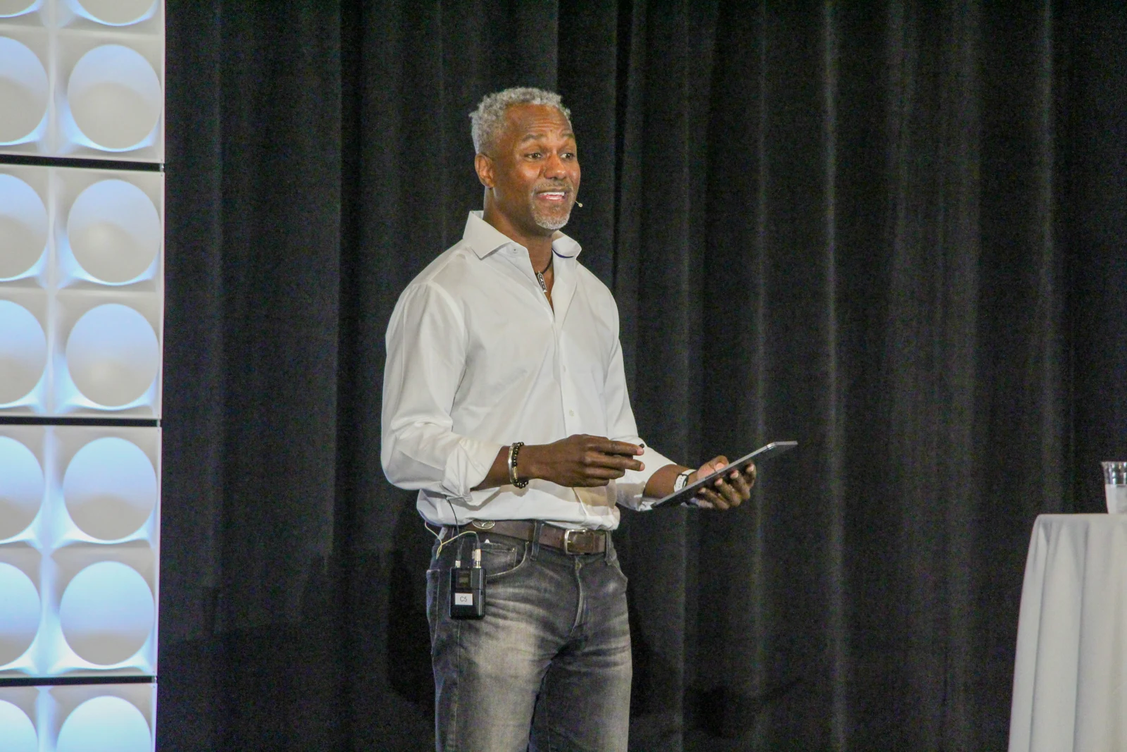 James E. Page, Jr. speaking to an audience